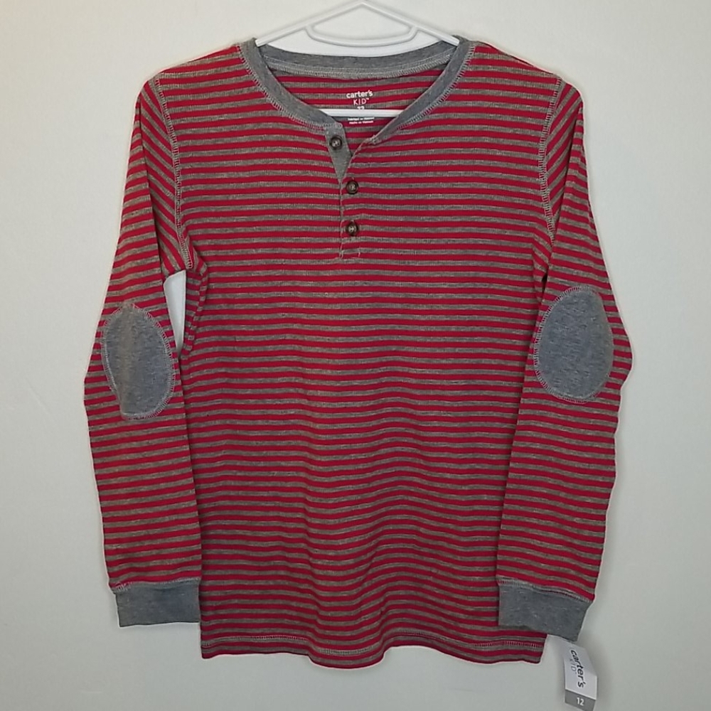 NWT Carter's Kids Red & Gray Thermal Shirt